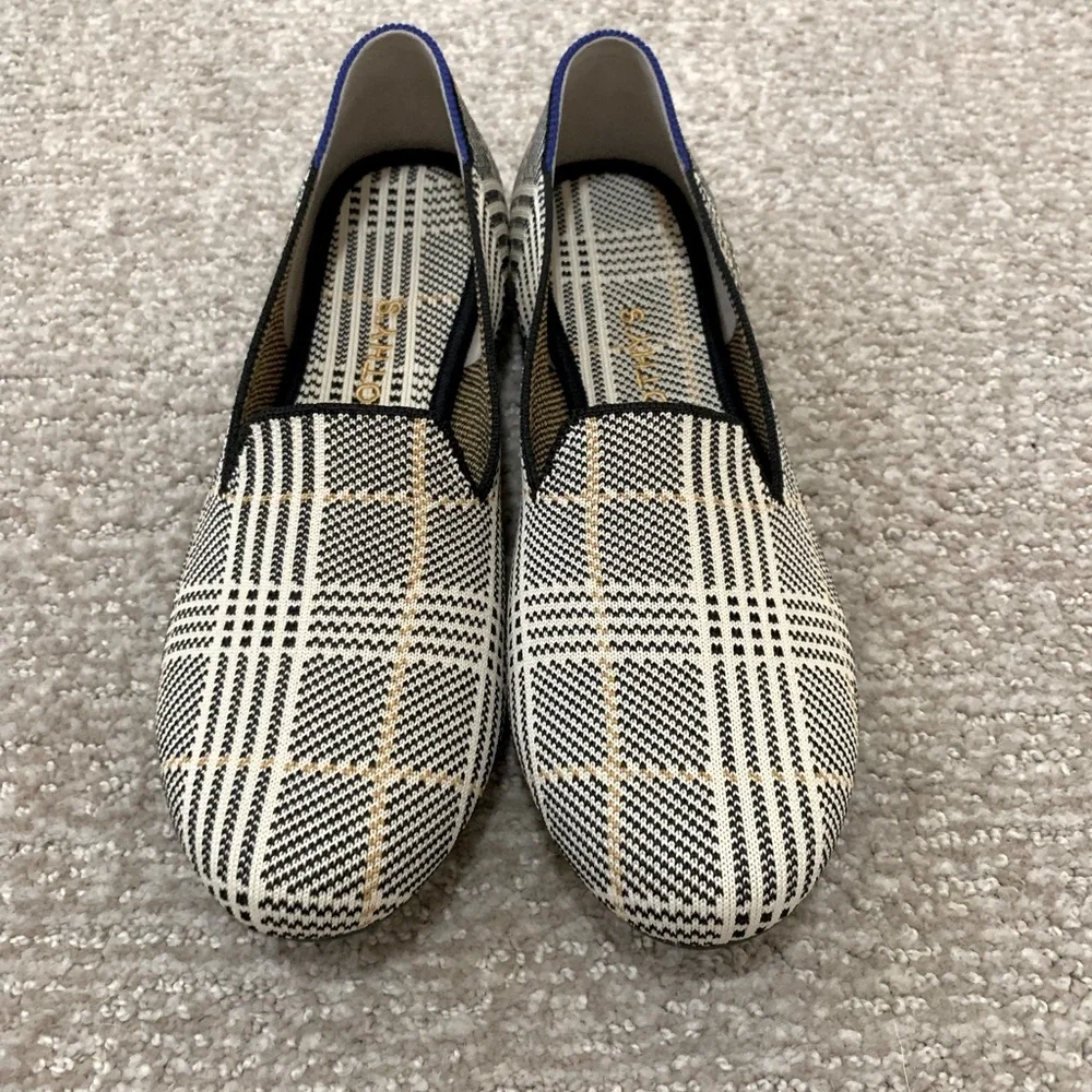 Rothy’s Ivory Glen Loafer Plaid New